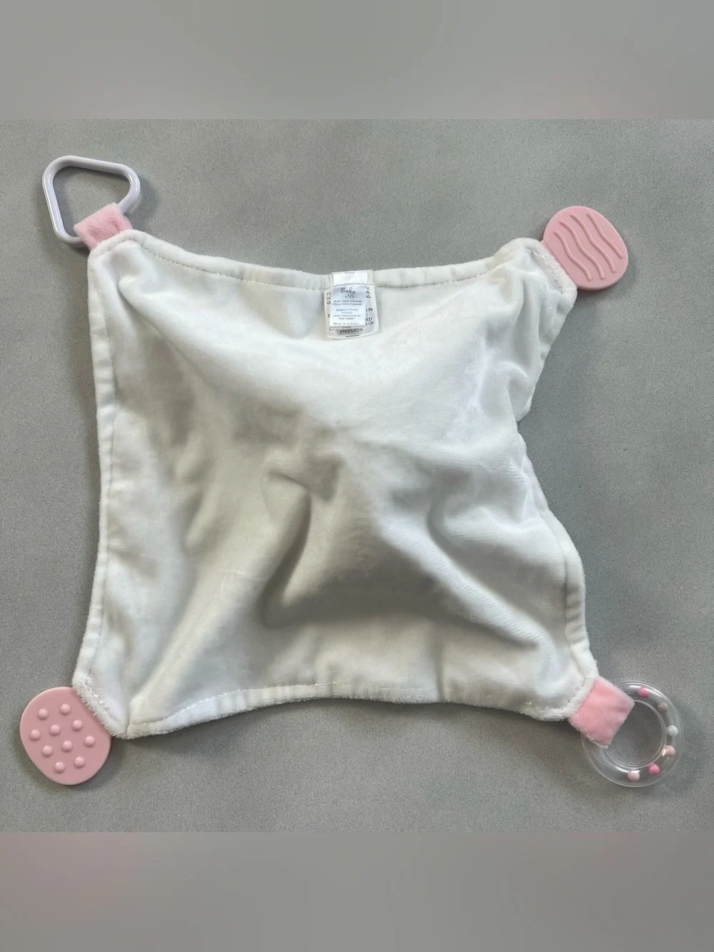 Unicorn Security Blanket Teether Lovey Rattle Rainbows Pink Clean Soft